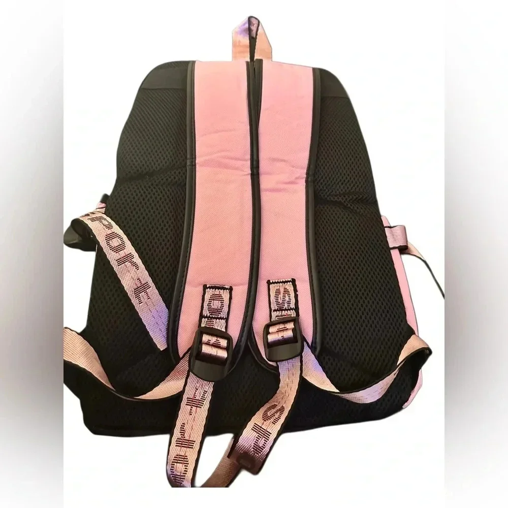 NWT USB Black Backpack Pink Shut Down Korean Casual Backpack Daypack Laptop Bag